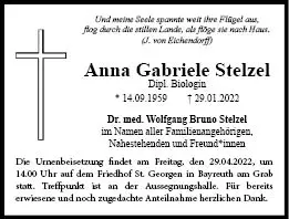 Trauerfeier von Anna Stelzel