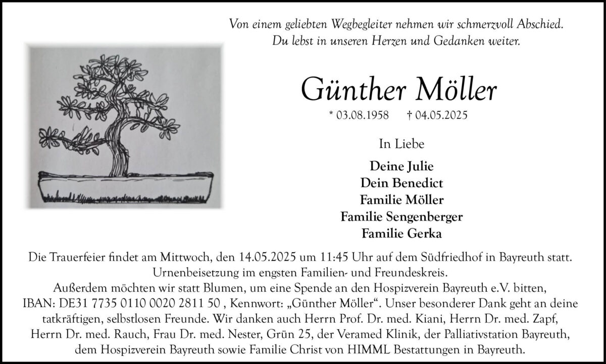 Günther Möller Trauranzeige